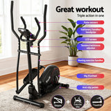Everfit Exercise Bike Elliptical Cross Trainer Home Gym Fitness Machine LCD - Top-Down View