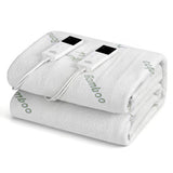 Giselle Electric Blanket Bamboo Fabric Queen Fitted Heated Pad Underlay Washable Winter - Front View