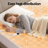 Giselle Electric Blanket Bamboo Fabric Queen Fitted Heated Pad Underlay Washable Winter - Extra Image