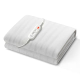 Giselle Electric Blanket King Single Heated Fully Fitted Washable Pad Winter Warm - Front View