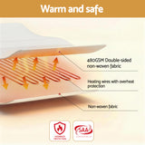 Giselle Electric Blanket King Single Heated Fully Fitted Washable Pad Winter Warm - Close-Up Angle