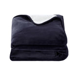 Giselle Electric Throw Rug Heated Blanket Fleece Charcoal - Side View