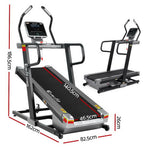 Everfit black electric incline trainer treadmill with LED display for home gym, 5-inch LED display