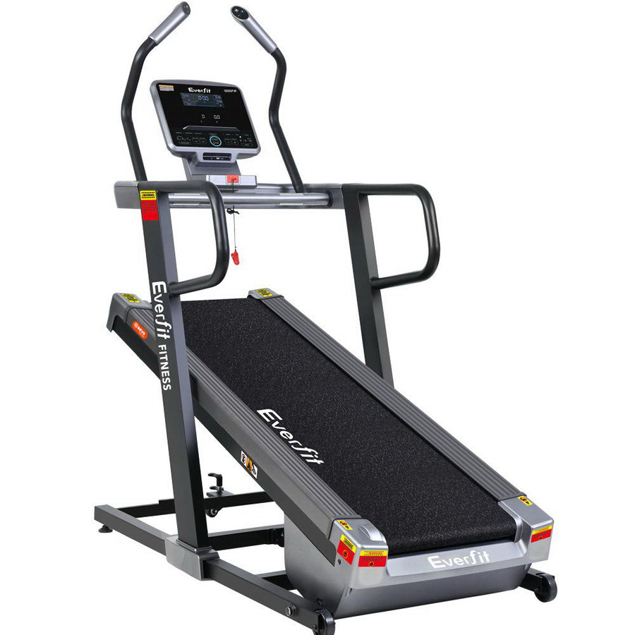Everfit black electric incline trainer treadmill with LED display for home gym, image 7