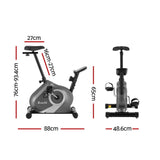 Everfit Under Desk Exercise Bike Magnetic Resistance Cardio workouts 120kg Capacity - Front View