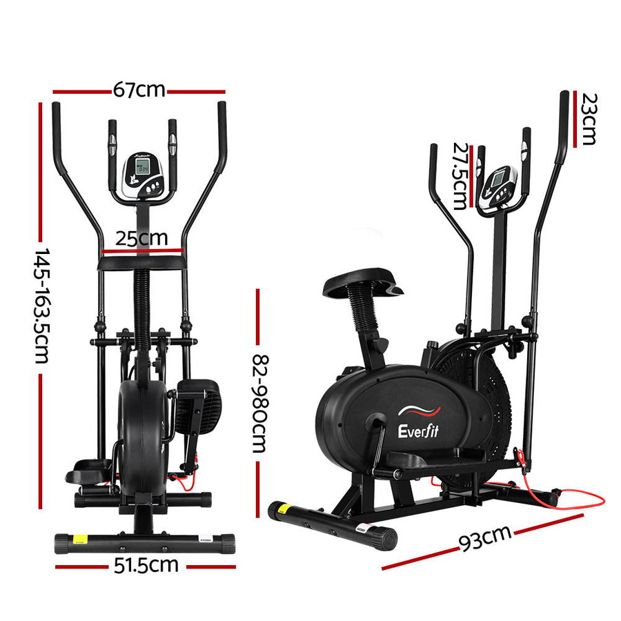 Everfit Exercise Bike 5 in 1 Elliptical Cross Trainer Home Gym Indoor Cardio, image 2