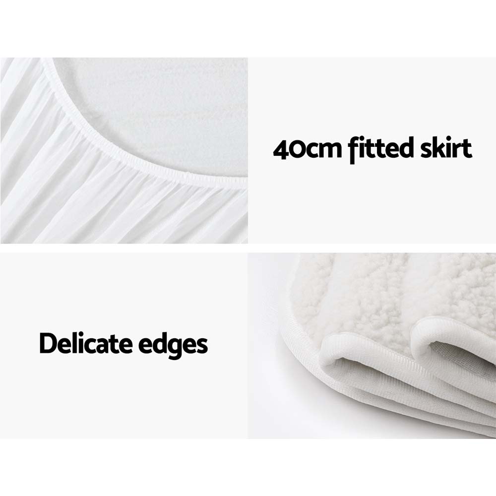 Giselle Double Size Fleece Electric Blanket with LED Controller and Timer
