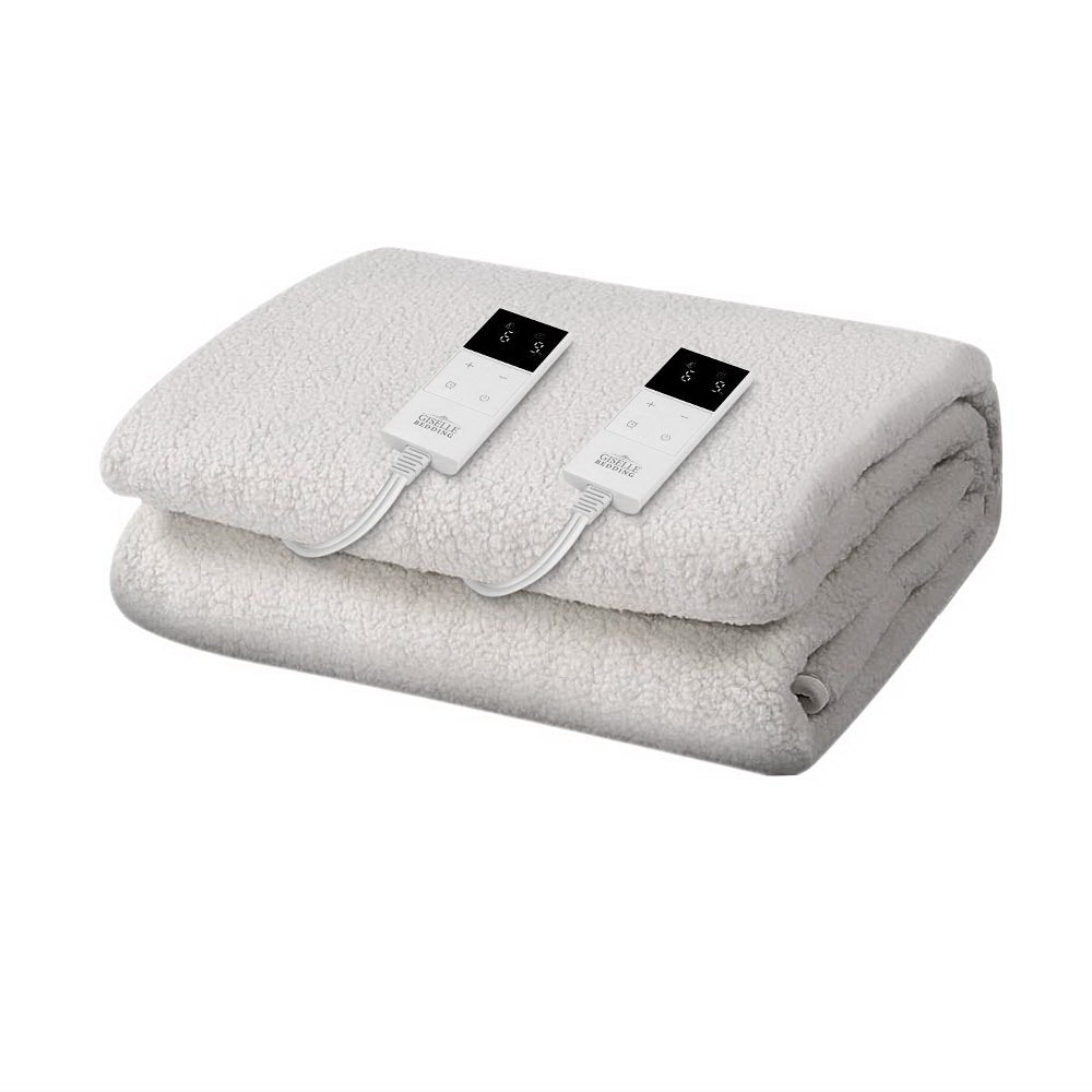 Giselle Bedding Queen Size Fleece Electric Heating Blanket