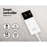 Giselle Bedding Single Fleece Electric Blanket with Customizable Heat Control