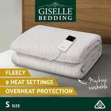 Giselle Bedding Single Fleece Electric Blanket with Customizable Heat Control - Rear View