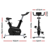 Everfit Exercise Bike Spin Bike Electromagnetic Smart Home Fitness 24-Level Resistance 120kg Bluetooth - Front View