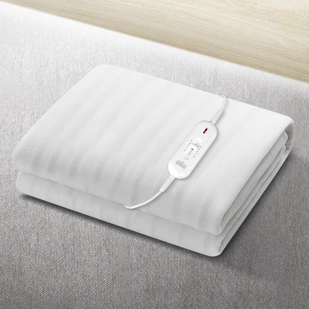Giselle Bedding Single Electric Blanket with Polyester Underlay and Temperature Control
