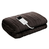 Giselle Bedding Electric Throw Blanket - Chocolate - Front View