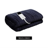Giselle Bedding Cozy Electric Fleece Throw Blanket with Washable Design - Charcoal