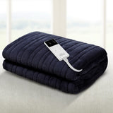 Giselle Bedding Cozy Electric Fleece Throw Blanket with Washable Design - Charcoal