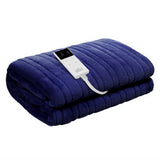 Giselle Bedding Electric Throw Blanket - Navy - Front View