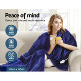 Giselle Bedding Electric Throw Blanket - Navy - Low Angle