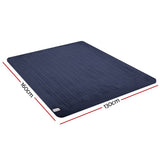 Giselle Bedding Electric Throw Blanket - Navy - Close-Up Angle