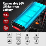 Everfit Folding Electric Bike Urban City Bicycle eBike Rechargeable Battery 250W - 45-Degree Angle