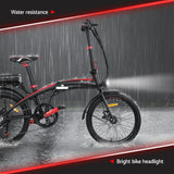 Everfit Folding Electric Bike Urban City Bicycle eBike Rechargeable Battery 250W - Close-Up Angle