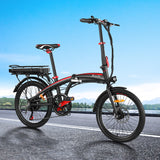 Everfit Folding Electric Bike Urban City Bicycle eBike Rechargeable Battery 250W - Low Angle