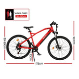 Everfit 26 Inch Electric Bike Mountain Bicycle eBike Built-in Battery 250W - Front View