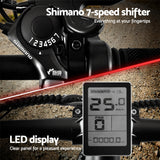Everfit 26 Inch Electric Bike Mountain Bicycle eBike Built-in Battery 250W - Rear View