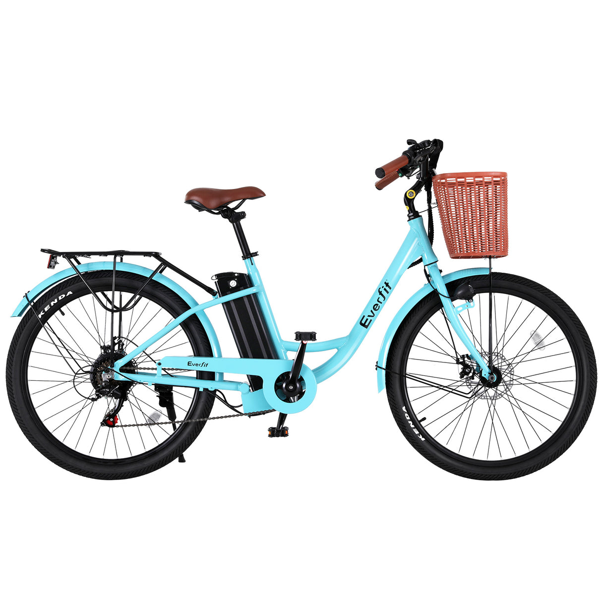 Everfit 26 Electric Bike City Bicycle eBike e-Bike Commuter w/ Battery BL