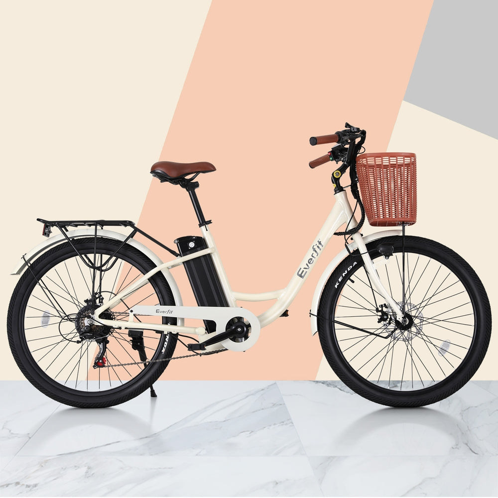 Everfit 26 Electric Bike City Bicycle eBike e-Bike Commuter w/ Battery WH