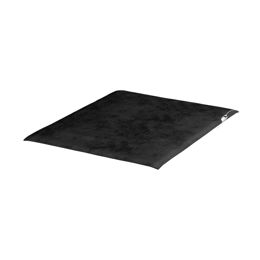Bedra Washable Electric Heated Throw Rug Flannel Black