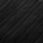 Bedra Washable Electric Heated Throw Rug Flannel Black