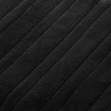 Bedra Washable Electric Heated Throw Rug Flannel Black - Top-Down View