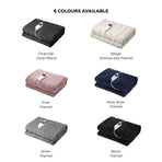 Bedra Washable Electric Heated Throw Rug Flannel Black