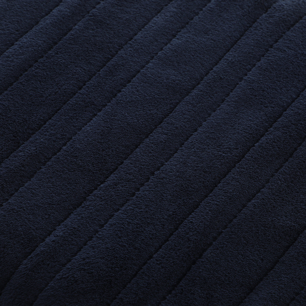 Bedra Washable Electric Heated Throw Rug Flannel Blue
