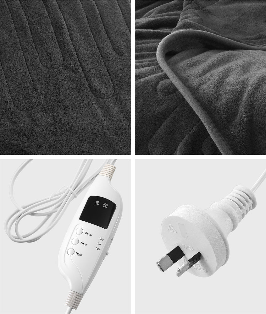 Bedra Electric Blanket Washable Heated Throw Rug Coral Fleece