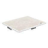 Bedra Electric Heated Throw Rug Washable Flannel Cream - Low Angle