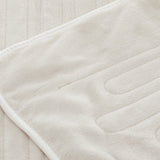 Bedra Electric Heated Throw Rug Washable Flannel Cream