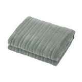 Bedra Electric Heated Blanket Washable Throw Rug Coral Fleece Light Green - Front View