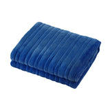 Bedra Electric Heated Blanket Washable Throw Rug Coral Fleece Blue