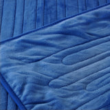 Bedra Electric Heated Blanket Washable Throw Rug Coral Fleece Blue