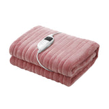 Bedra Washable Electric Heated Throw Rug Flannel Pink