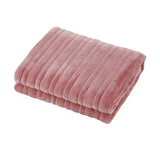 Bedra Washable Electric Heated Throw Rug Flannel Pink - Front View