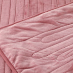 Bedra Washable Electric Heated Throw Rug Flannel Pink