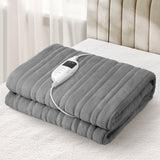 Bedra Electric Heated Throw Rug Washable Silver