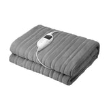 Bedra Electric Heated Throw Rug Washable Silver