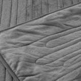 Bedra Electric Heated Throw Rug Washable Silver - 45-Degree Angle