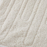 Bedra Heated Throw Rug Blanket Washable Sherpa Flannel - Close-Up Angle