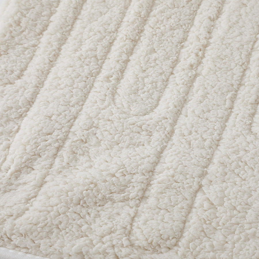 Bedra Heated Throw Rug Blanket Washable Sherpa Flannel