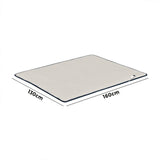Bedra Electric Heated Blanket Washable Throw Rug Sherpa Coral Fleece Navy Beige - Close-Up Angle