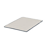 Bedra Electric Heated Blanket Washable Throw Rug Sherpa Coral Fleece Navy Beige - Front View